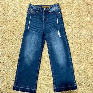 EUC wide leg unhemmed girls Joe Jean